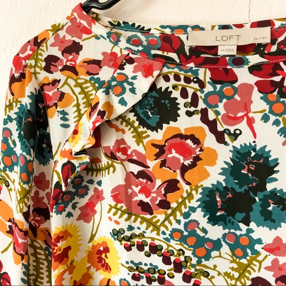 LOFT Floral Blouse - Picture 5 of 6